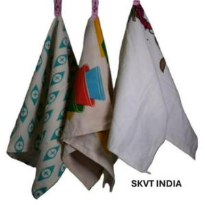Serviettes de cuisine carrées jetables en coton 100% naturel, hypoallergéniques, écologiques, lavables à la main, séchage rapide SKVT INDIA - Product Image 3