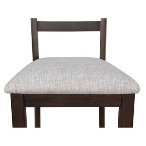 Sedie da pranzo contemporanee con schienale a scala, 2 pezzi, splendidamente realizzate, con finitura in legno ricco di venature, colore marrone-grigio - Product Image 4