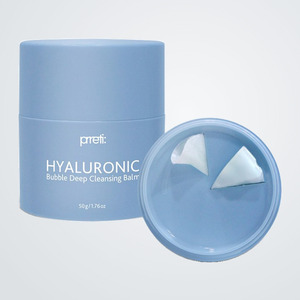 Baume nettoyant profond Prreti Korean Hyaluronic Bubble 50g Fabriqué en Corée Crème bleue Collagène / Acide - Product Image 3