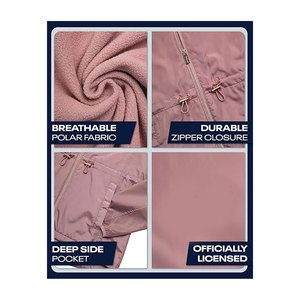 Custom <b>Women</b> <b>Windbreaker</b> Jacket Water Resistant Woven Polyester Lined Hooded Adjustable Cinch Waist Toggles - Product Image 5