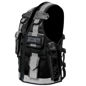 Chaleco de Seguridad Reflectante para Guardias, Uniforme de Seguridad Laboral, Cinta Reflectante de Alta Visibilidad, 100% Poliéster Malla, Color y Talla Personalizables - Product Image 6