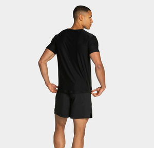 T-shirt décontracté slim pour homme, blanc pur, personnalisable en gros, idéal pour le travail, le fitness et les sorties, avec t-shirt vierge - Product Image 5