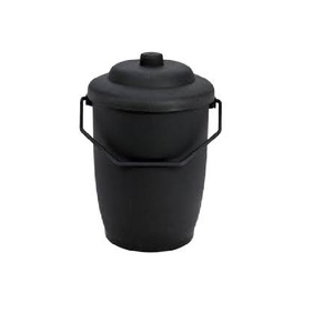 Nouveauté : Paniers à foyer en fer avec revêtement en poudre galvanisé noir, seau à charbon avec poignée, taille, forme et couleur personnalisables - Product Image 5