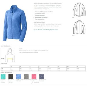 Chaquetas de Microfelpa Heather L235 Personalizadas para Mujer, Diseña Tu Propio Logotipo y Texto, 4 Colores Disponibles - Product Image 3