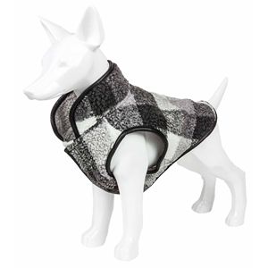 Cappotto Isolante Classico a Quadri per Cani in Nero, Abbigliamento per Animali Domestici - Product Image 4