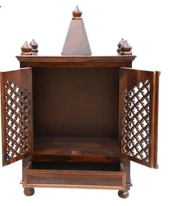 Fully Carved Solid Wood Farmhouse Modern Home Shrine & Tabletop Temple Mandapam | B2B Wholesale Furniture India - Product Image 4