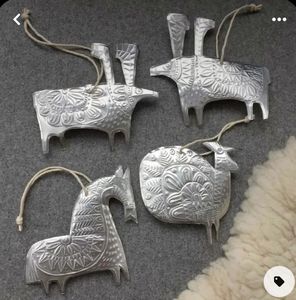 Juego de Adornos de Aluminio Hechos a Mano con Relieve de Estrella, Luna, Sol y Lazo, Guirnalda Colgante, Decoración Tradicional para Interiores del Hogar, DIY, ex-votos - Product Image 5