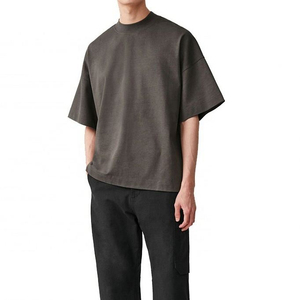 Nouveauté - T-shirts en jersey sur mesure, surdimensionnés, 100% coton, tissu tricoté, motif à manches courtes, OEM, pour hommes, fabriqués au Pakistan, col rond - Product Image 3