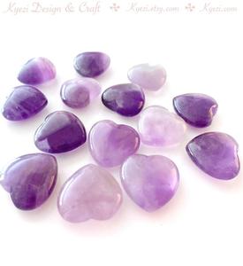 คริสตัลอเมทิสต์เชฟรอนธรรมชาติ รูปหัวใจ ขัดเงาด้วยมือ สีม่วง หินบำบัด เฟิงสุ่ย การทำสมาธิ รีกิ จักระ ปีใหม่ - Product Image 4