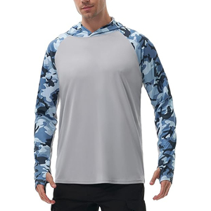Sweat-shirts de pêche pour hommes de haute qualité avec protection UV UPF 50+, tissu respirant haute performance et fermeture éclair - Product Image 1