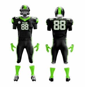 Uniformes de football américain personnalisables, 100% polyester, imprimés par transfert thermique, respirants, séchage rapide, coupe régulière, maillot d'équipe pour hommes - Product Image 2