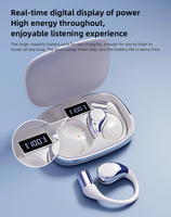 Earbuds Nirkabel TWS dengan Ear Hook, ANC 5.3, Stereo Hi-Fi, Headset Olahraga, LED Indikator Baterai, Tahan Air IPX5, Kontrol Sentuh