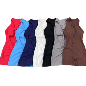 Combinaison gainante taille haute pour femme, col carré, manches courtes, couleur unie, effet ventre plat, coupe minimaliste, longueur au-dessus du genou - Product Image 5