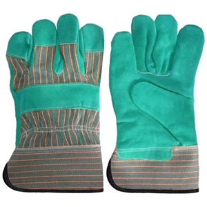 Guantes de trabajo de seguridad canadienses de cuero de vaca partido, suaves, cómodos y duraderos, con puño engomado y medio forro. - Product Image 3