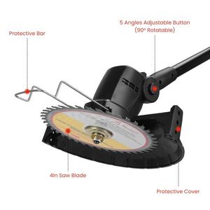3 1 Cordless Electric 21V 1500mAh Hand Model Pole <b>Saw</b> Mini Chainsaw Grass Trimmer Kit Adjustable Length 4in for Wood Application - Product Image 6