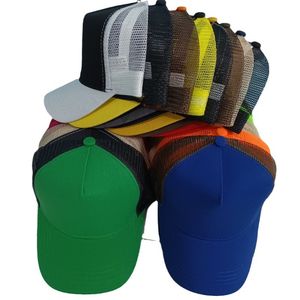 Custom High Quality 5 Panel Blank Plain Truck Hat Back Mesh Snap Back Truck Cap Blank Cotton Mesh Gorras Wholesale Trucker Hats - Product Image 6