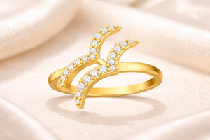 Anillo de Oro con Signo del Zodíaco Acuario, Joyería con Diamantes CZ, Regalo para Ella con la Piedra de Nacimiento de Enero/Febrero - Product Image 5