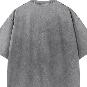 เสื้อยืดสตรีทแวร์ผู้ชายทรงหลวมไหล่ตก ผ้าฝ้าย พิมพ์ลายกราฟิก รับผลิตจำนวนมากแบบ OEM - Product Image 2