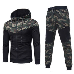 Nouveaux Survêtements à Capuche Camouflage Personnalisables avec Logo, 100% Coton French Terry, Écologiques et Respirants, Design 2-en-1 (Pantalon de Survêtement et Sweat à Capuche) - Product Image 1