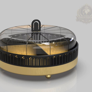 Stainless Steel <b>Cake</b> <b>Dome</b> Cloche with Base Eco-Friendly Dishwasher Safe <b>cake</b> <b>stand</b> Black & gold - Product Image 1