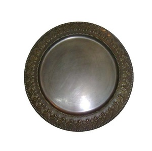 Round Chargers for Dinner Plates Charger Plates Navy <b>Blue</b> <b>Beaded</b> 13 Inch Wedding Charger Plates 6 Pack navy <b>blue</b> charger plate - Product Image 3