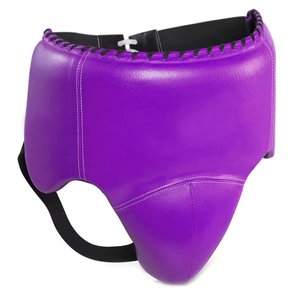 Protège-entrejambe en cuir synthétique de haute qualité, extra profond, entièrement rembourré, large, élastique, couleur personnalisée, logo, pour entraînement sportif de boxe, blanc - Product Image 6