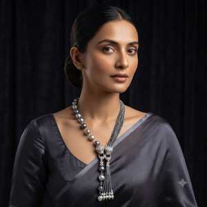 Collier de perles d'eau douce de qualité AA, tendance et élégant, avec des étincelles éblouissantes, pour femmes et filles, pour les occasions de mariage - Product Image 1