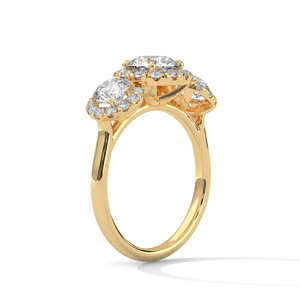 แหวนเพชรทองคำ 14K เพชรเพาะเลี้ยงในห้องปฏิบัติการ แหวนทองคำแท้ 18K สำหรับผู้หญิง สไตล์คลาสสิก รับรองโดย IGI แหวนหมั้น แหวนวันครบรอบ - Product Image 6