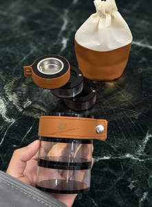 Portable Acrylic <b>Cone</b> <b>Incense</b> Burner with Sandalwood Scent Magnetic Bakhoor Holder Travel Tray and Storage Bag Eco-Friendly - Product Image 3