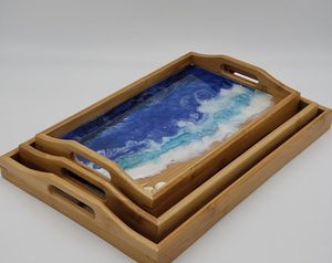Luxury Wooden And Resin Tray With <b>Epoxy</b> Finish Stylish Serving Tray For <b>Coffee</b> <b>Table</b> Dining <b>Table</b> And Home Decor - Product Image 4