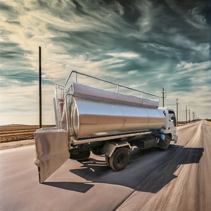 Horizontal Milk Supply Tank Road Dual Compartment Stainless Steel <b>Temperature</b> <b>Control</b> Double Wall Storage Motor PLC <b>Controlled</b> - Product Image 1