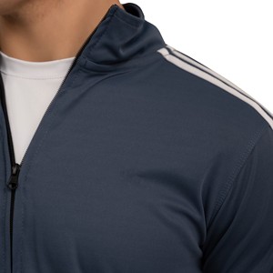 Forge Winter Casual Thin Bomber <b>Jacket</b> with Zipper Closure Stand Collar Solid Color-Navy ODM - Product Image 5