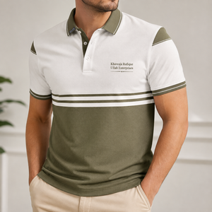 Chemise habillée noire unie à manches longues pour homme Khawaja Rafique Ullah Enterprises, col montant à boutons corne, 100 % coton - Product Image 4