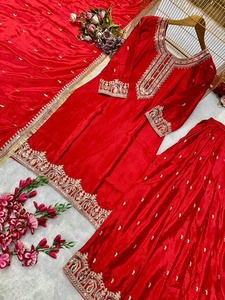 NOUVEAU SALWAR KAMEEZ DE CRÉATION POUR FEMMES, VÊTEMENT DE SOIRÉE AVEC DUPPATA FANCY, BRODERIE RICHE EN SOIE CHINON, STYLE MODERNE, TOUTES SAISONS - Product Image 6