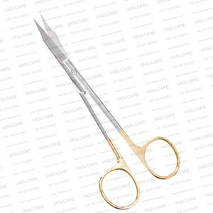 Ciseaux Goldman Fox Onyx 12,5 cm en carbure de tungstène à dents crantées avec pointes fines pour la dissection de précision et la coupe des sutures - Product Image 2