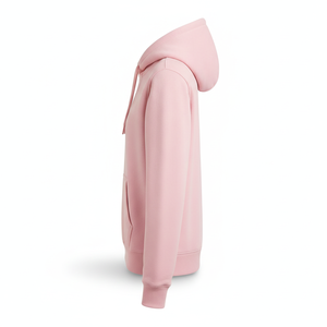 Men's Oversized Pullover <b>Hoodie</b> <b>Pink</b> Cotton Fleece Kangaroo Pocket Drawstring Streetwear Winter Sweatshirt - Product Image 1