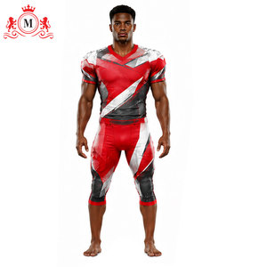 Uniforme de Fútbol Americano Personalizado, Rojo, Blanco y Negro, Impresión por Sublimación, Transpirable, 100% Poliéster, Ropa Deportiva para Hombre Adulto - Product Image 6