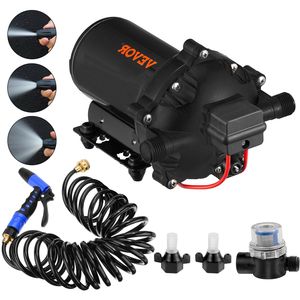 ปั๊มไดอะแฟรม12V อัตโนมัติสำหรับ RV 5.3 GPM 5.5แกลลอนต่อนาที70 PSI ท่อขด25ฟุตสำหรับเรือเรือเรือยอชท์ทางทะเล RVs - Product Image 1