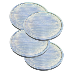 Ensemble d'assiettes à dîner en bois de manguier écologique, plateau de service en bois de 4 pièces pour la décoration intérieure pour les légumes, les fruits et la charcuterie. - Product Image 2