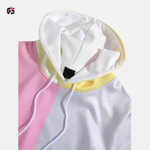 Sweat à capuche pour hommes, impression par Sublimation complète, bloc de couleurs en polaire 100% Polyester, Logo de marque personnalisé, Streetwear d'hiver - Product Image 3