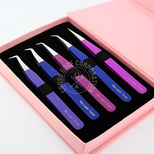 Boot Tweezer <b>Lash</b> Extensions <b>Premade</b> Fans <b>Lashes</b> Tweezer for Volume Eyelashes Extensions Stainless Steel Fiber Tip Tweezer - Product Image 1