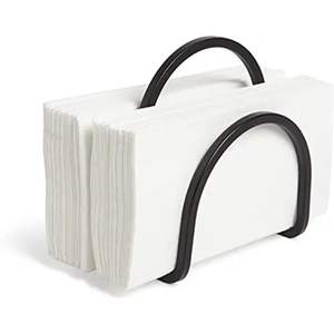 Porte-serviettes moderne en fer forgé noir, support vertical en métal pour serviettes en papier, pour la table de cuisine, la décoration de restaurant - Product Image 5