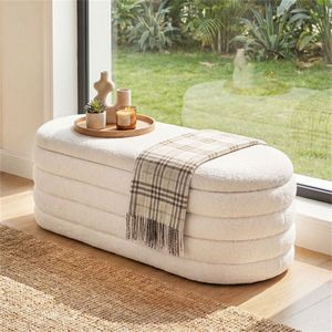 Panca Contenitore Imbottita Bianca con Pistoni a Gas, Capacità di Carico 660 libbre, per Arredamento Camera da Letto - Product Image 2