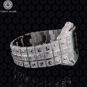 Charm Jewells Luxury Men's Stainless Steel <b>Watch</b> 42mm Round Case Analog <b>Mechanical</b> Movement Sapphire Crystal Dial - Product Image 2