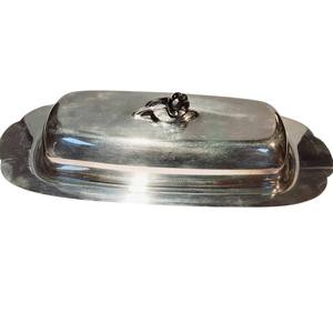 Beurrier créatif en acier inoxydable avec couvercle et poignée en bois, boîte à beurre en métal avec couvercle pour la maison et l'hôtellerie, en promotion - Product Image 2