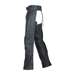 Pantalones de cuero de vaca para hombre, estilo vaquero occidental, protectores y ajustables para montar a caballo - Product Image 3