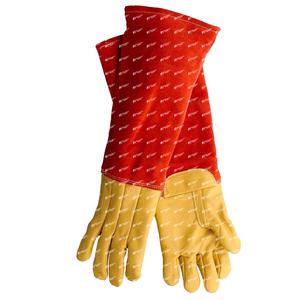 Gants vétérinaires en cuir de 23 pouces de long pour la manipulation des animaux de compagnie Équipement de sécurité anti-morsure pour chiens et reptiles pour une utilisation intérieure et extérieure - Product Image 1