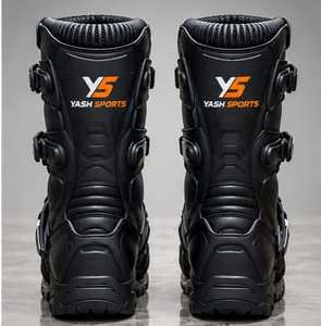 Bottes de motocross unisexes YASH SPORTS, imperméables, respirantes, avec matériau personnalisé, logo personnalisé, service OEM pour la moto et les courses automobiles. - Product Image 2