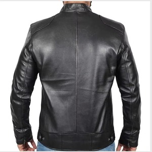 Hot Sale Cowhide Leather <b>Jacket</b> Soft Retro Zipper-Up Style Fully Customizable <b>Men's</b> Outerwear <b>jacket</b> for <b>men</b> - Product Image 5