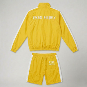 2026 Fashion Sportswear Set Breathable Nylon Windbreaker <b>Jacket</b> with Athletic Shorts Men <b>Women</b> Streetwear Colorblock Tracksuit - Product Image 2